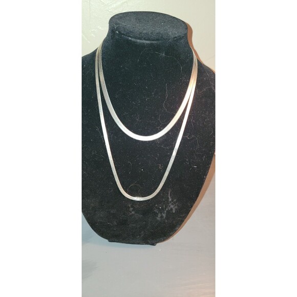 925 Solid Sterling Silver Herringbone chain necklace 18", 6mm 16.2 grams Bling! - Picture 13 of 13